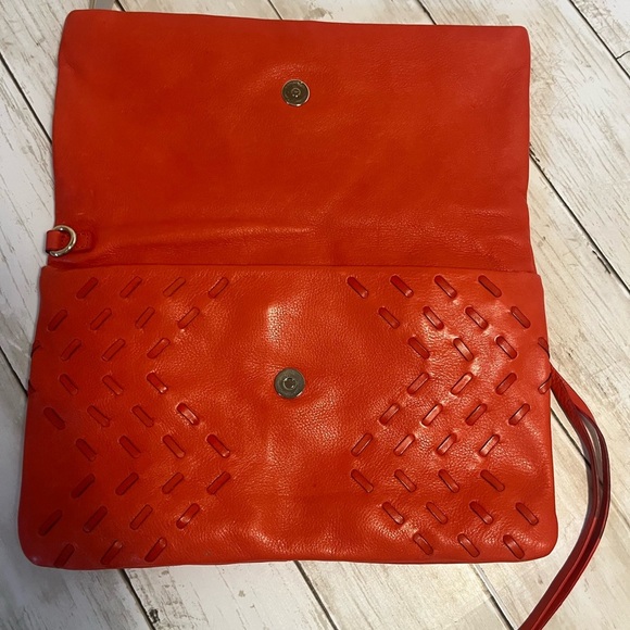 VTG Christopher Kon Ostrich Leather Foldover Clutch Bag - Picture 3 of 11